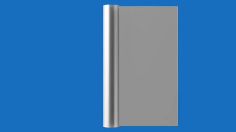 Blue rectangular shaped sticker curled from the corner Vídeo Stock 261385551