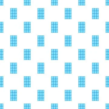 Blue rectangular solar panel modules repeating pattern Stock Illustration