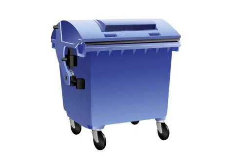 Blue recycling container Stock Illustration