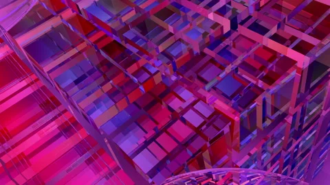 Blue &amp; Red Abstract Glass Background Loop Stock Footage 246149366