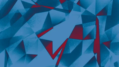 Blue Red Abstract Low Poly Random Changing Background Stock Footage 100201794