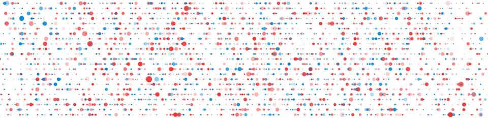 Blue red abstract technology dotted lines on white background Stock Illustration