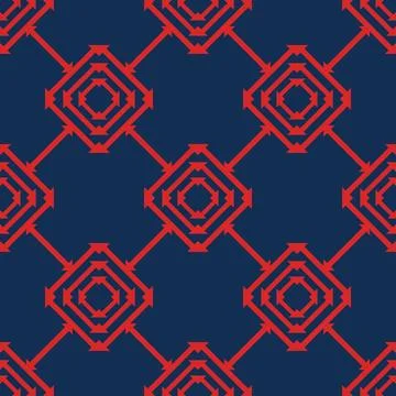 Blue red airrow geometric pattern Stock Illustration