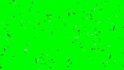 Blue, red and white confetti (us flag color) - looping, green screen, 4K Stock Footage 80475372