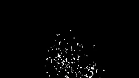 Blue, red and white confetti explosion on black, green screen with Matte Channel Stock Footage 278834957