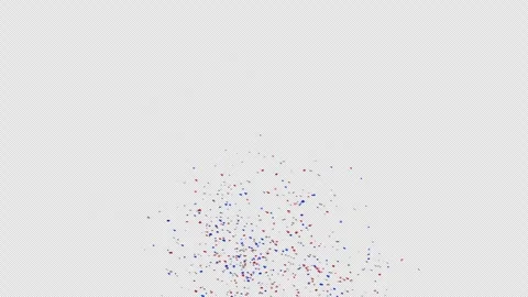 Blue, red and white festive confetti explosion with alpha channel. Labor day Stock Footage 278833852