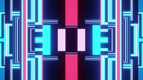 Blue with red animated background VJ seamless loop for party with bright lin Stock Footage 344384172