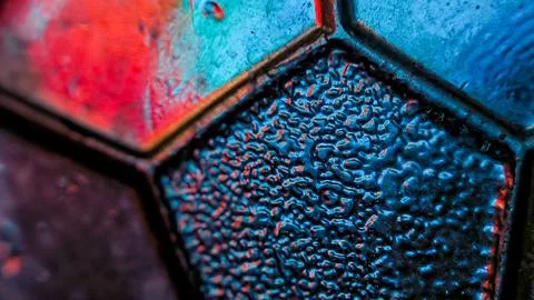 Blue Red Bubble Macro Texture Bokeh Stock Photos