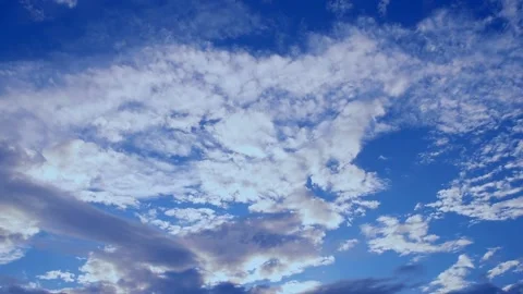 From blue to red clouds with moon Stock Footage 137932368