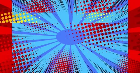 Blue Red Comic Book Wallpaper Stock Footage 169736186