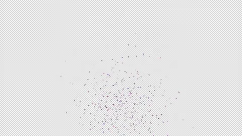 Blue red confetti on transparent background 動画素材 168748955