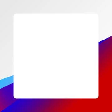 Blue red gradient color frame banner web template background square blank Illustrazione stock