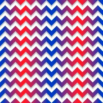 Blue red gradient contour abstract 3d geometrical cubes seamless pattern Illustrazione stock