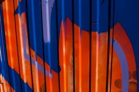 Blue Red Graffiti Background Foto stock