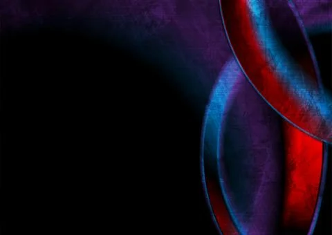 Blue red grunge geometric tech background with glossy circles Stock Illustration
