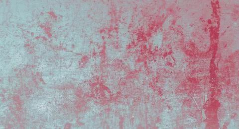 Blue red grunge surface. Retro grainy wallpaper. Weathered stains wall Stock Illustration