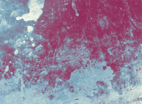 Blue red grunge texture. Overlay old material. Weathered chalk fabric. Rough Stock Illustration