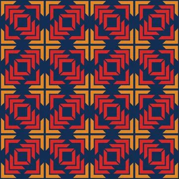 Blue red orange asian zig zag        Stock Illustration