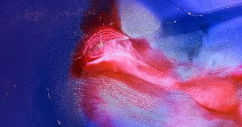 Blue red paint splash abstract background. Neon blue-red splashing, flowing Stock Illustration
