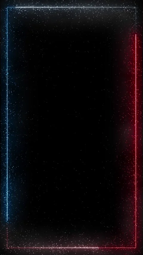 Blue red particle frame border, dark center space, and sparkling dust along the Stock Footage 340564411