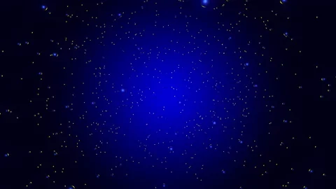 Blue with red particles move on a blue background in space Stock Footage 146733454