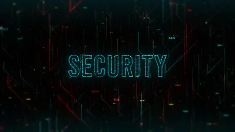 Blue Red Shine Security Text Lines Vertical Slanted Dotted Lines Digital Numbers 스톡 일러스트