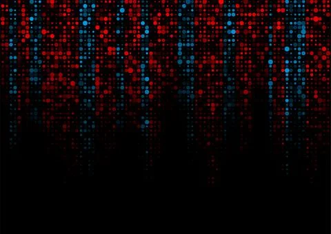 Blue red shiny sparkling halftone dots abstract futuristic background Stock Illustration