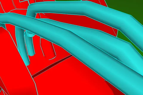 Blue red tech Stock Footage 1072043