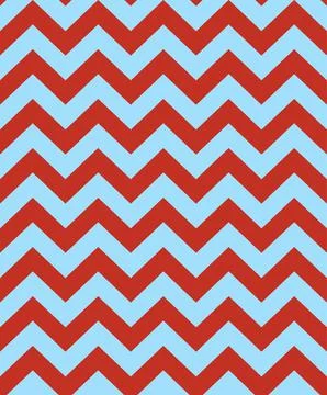 Blue red vector seamless zigzag chevron pattern Stock Illustration