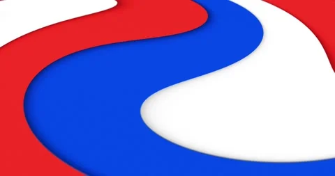 Blue red white curved pattern looping motion background Video stock 334079127