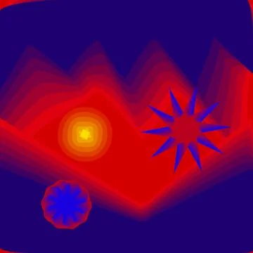 Blue red yellow abstract background Stock Illustration