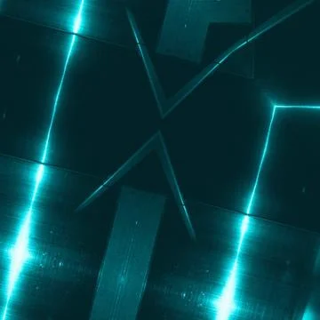 Blue reflecting metallic surface. Technological texture and background Stock Illustration