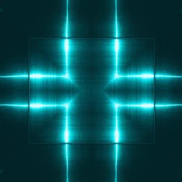 Blue reflecting metallic surface. Technological texture and background Stock Illustration