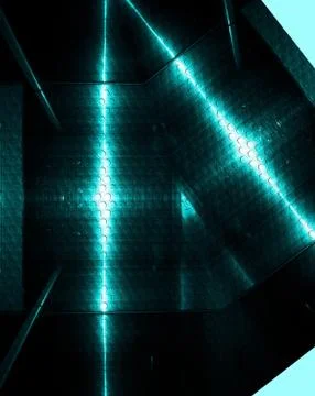 Blue reflecting metallic surface. Technological texture and background. Ind.. Stock Illustration