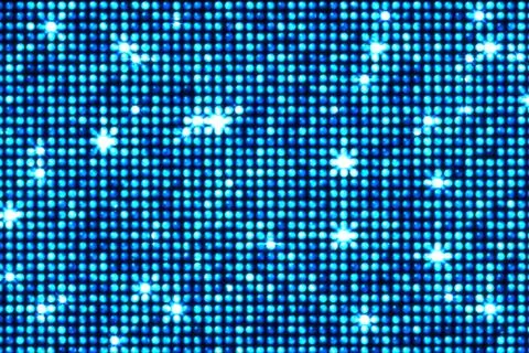 Blue reflections and LED star flashes illustration Stock Illustration