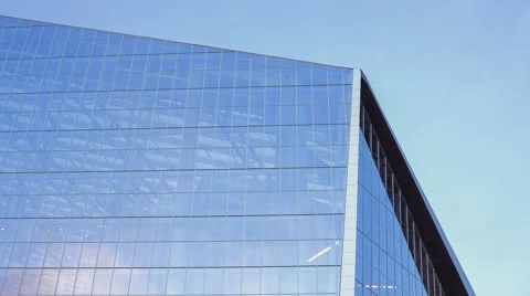Blue Reflections of a Glass Stadium at Twilight Video stock 67752013