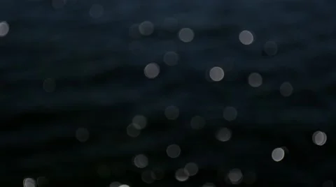 Blue reflections on a water. Lots of small bokeh discs (Ultra HD, UHD, 4K) Stock Footage 42804403