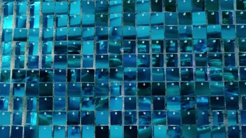 Blue reflective square mosaic as an abstract background Stock Footage 344288119