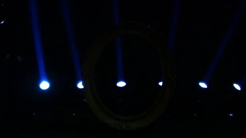 Blue Reflector Lights Flashing Stock Footage 95064920
