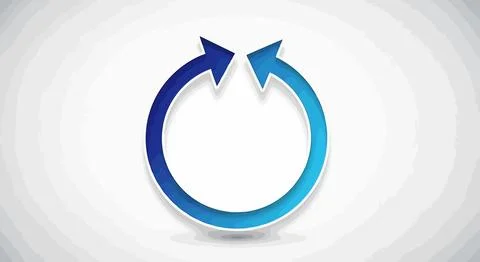 Blue refresh arrows icon Stock Illustration