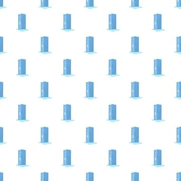 Blue refrigerators cartoon pattern with melting ice イラスト素材