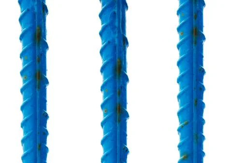 Blue reinforcement bars Stock Photos