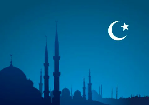 Blue religious background Illustrazione stock