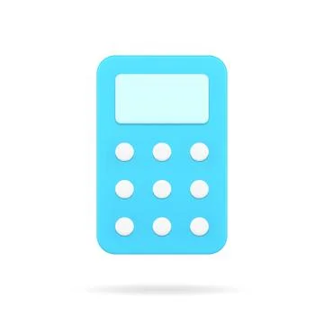 Blue remote control 3d icon. Digital device for wireless communication with g Stock Illustration