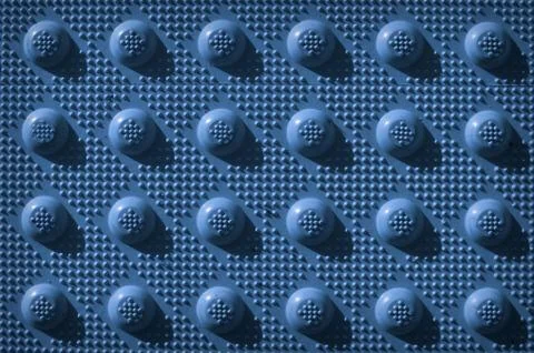 Blue repeat knob pattern Stock-Fotos