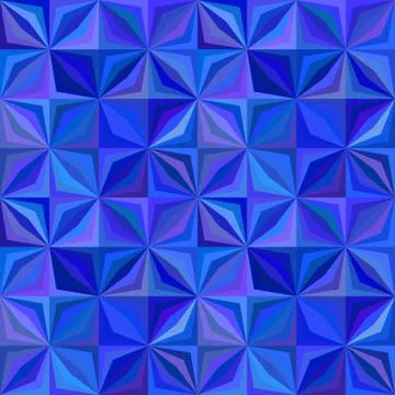 Blue repeating striped mosaic tile pattern background - vector floor design Stock Illustration