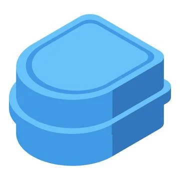 Blue retainer case keeping the teeth straight for orthodontic treatment Stock Illustration
