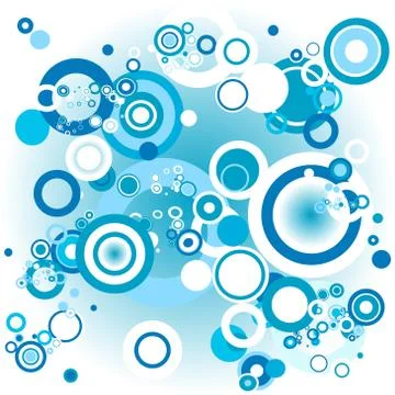 Blue retro circles Stock Illustration