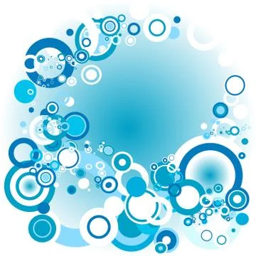 Blue retro circles Stock Illustration