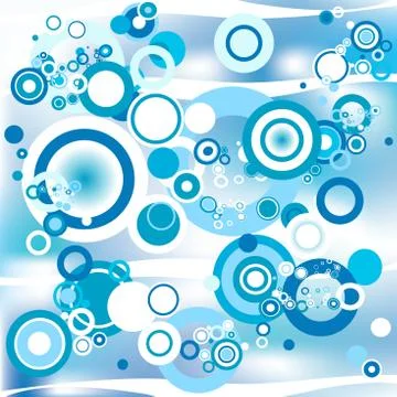 Blue retro circles Stock Illustration